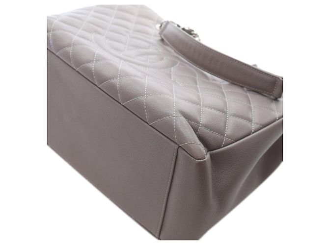 Chanel Grand Shopping Tote in Grau Caviar Braun - Ansicht 9