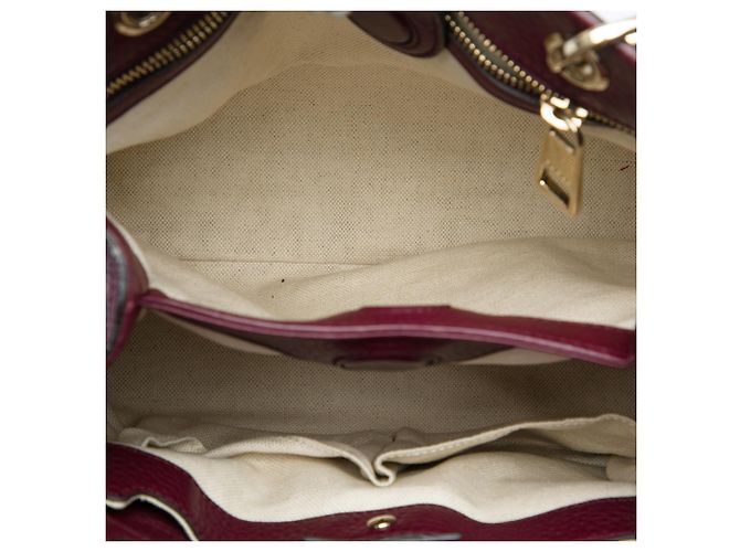 Borsa Gucci Purple Small Calfskin Bamboo Shopper Porpora - vista 4