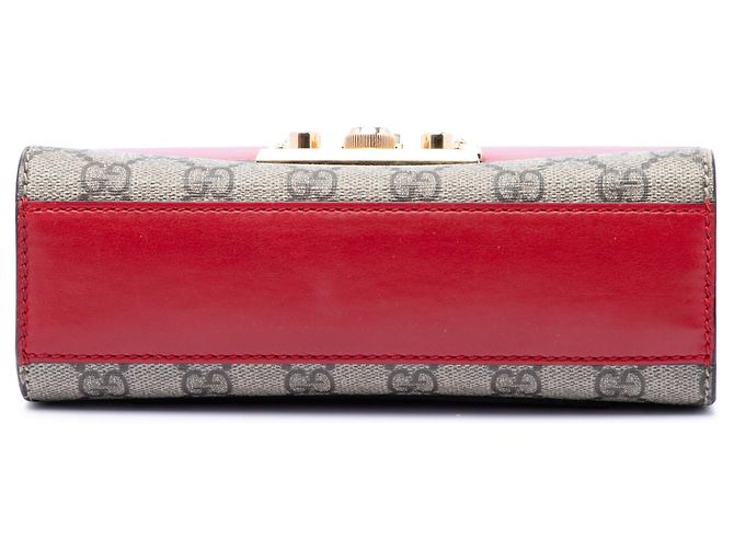 Gucci Beige Small GG Supreme Padlock Crossbody - vista 3