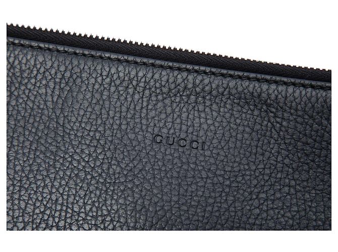Bamboo Clutch Gucci in pelle di vitello nera con nappa in bambù Nero - vista 5
