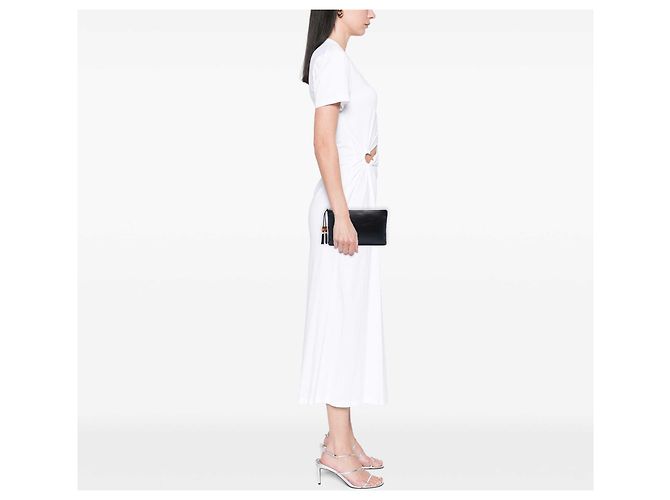 Bamboo Clutch Gucci in pelle di vitello nera con nappa in bambù Nero - vista 6