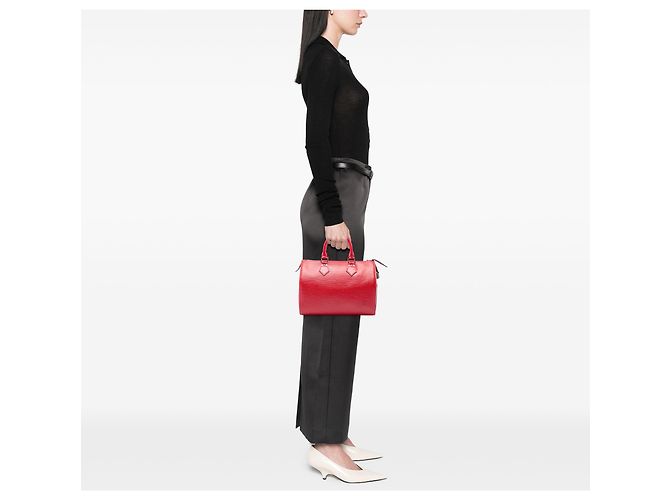 Louis Vuitton Speedy 25 in Epi rosso - vista 6