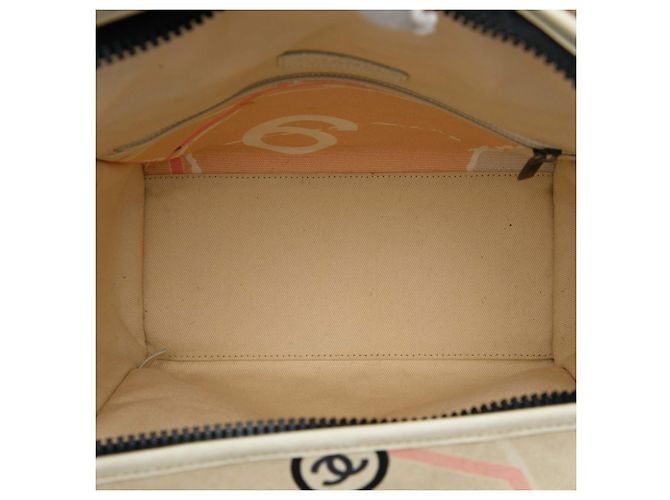 Borsa Chanel Beige Canvas Eiffel Tower - vista 4