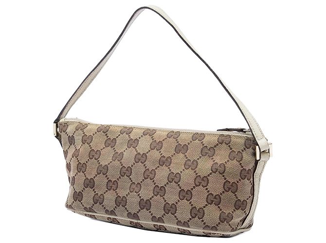 Gucci Beige GG Canvas Boat - vista 2