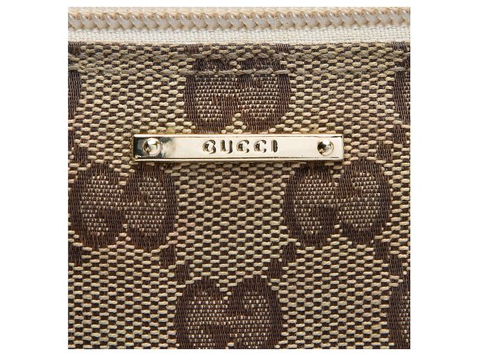 Gucci Beige GG Canvas Boat - vista 5