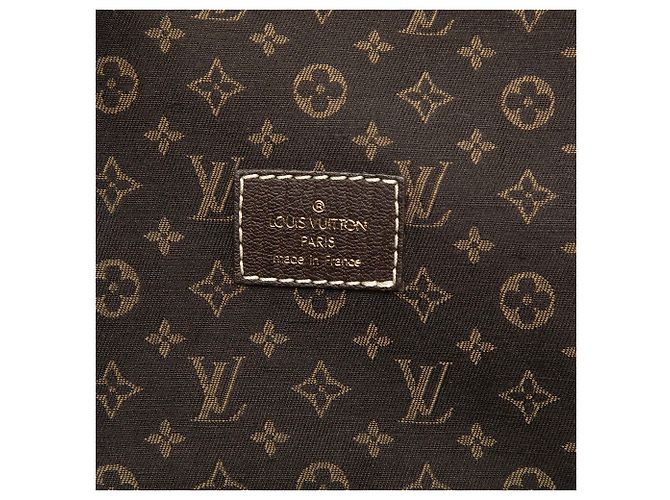 Louis Vuitton Marrone Monogram Mini Lin Saumur 30 Marrone scuro - vista 6