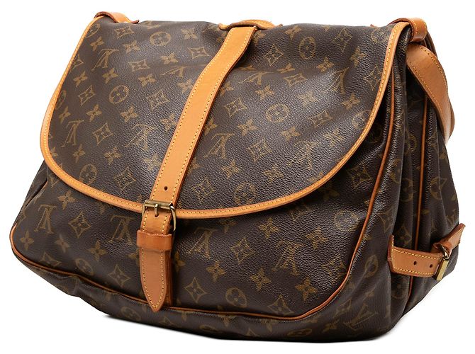 Louis Vuitton Marrom Monogram Saumur 35 - vista 2