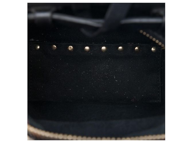 Mochila Mini de Cuero Rockstud Negra Valentino Negro - vista 4
