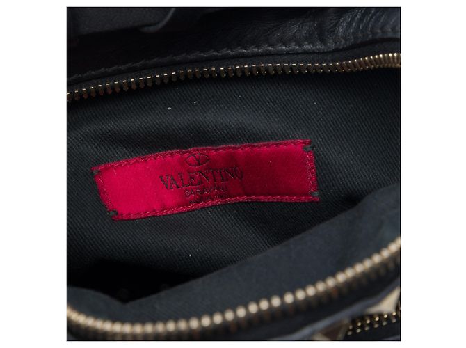 Mochila Mini de Cuero Rockstud Negra Valentino Negro - vista 5
