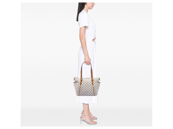 Louis Vuitton White Damier Azur Totally PM Bianco - vista 6
