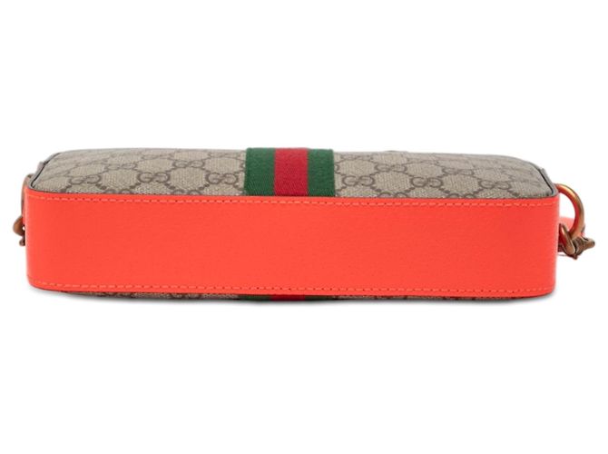 Gucci Beige Small GG Supreme Web Ophidia Crossbody - vista 3