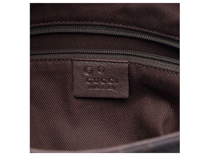 Sac à bandoulière Gucci en denim GG marron Marron foncé - vue 5