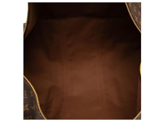 Louis Vuitton Marrone Monogram Keepall 60 - vista 4