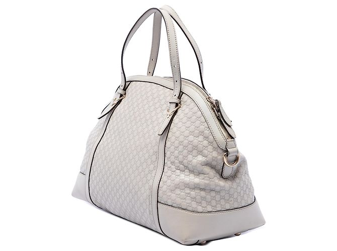 Borsa Gucci White Large Microguccissima Nice Dome Satchel Bianco - vista 2