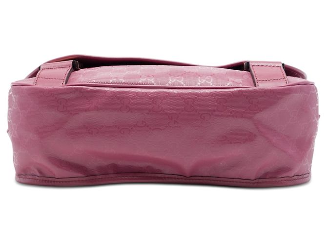 Borsa a tracolla Gucci rosa con stampa GG - vista 3