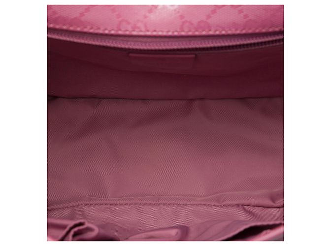 Borsa a tracolla Gucci rosa con stampa GG - vista 4