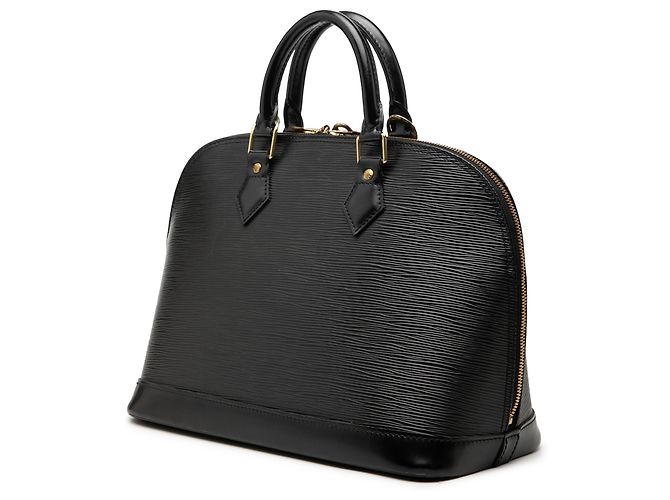Louis Vuitton Alma PM in pelle Epi nera Nero - vista 2