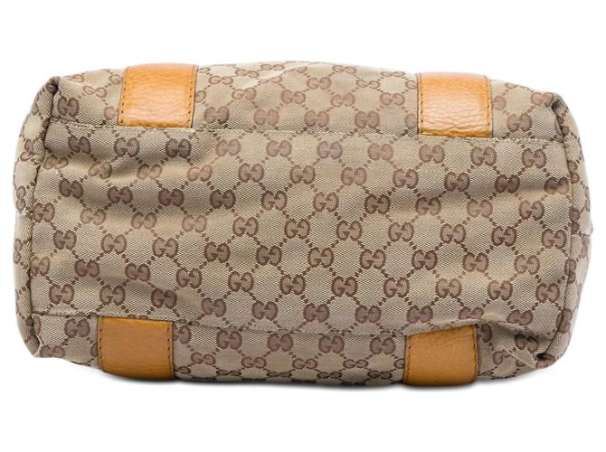 Gucci Beige Large GG Canvas Bamboo Libeccio Tote - Ansicht 3
