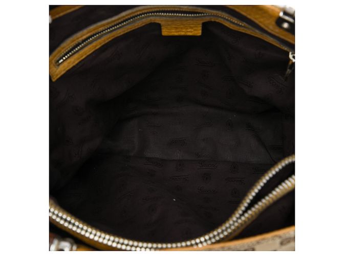 Gucci Beige Large GG Canvas Bamboo Libeccio Tote - Ansicht 4