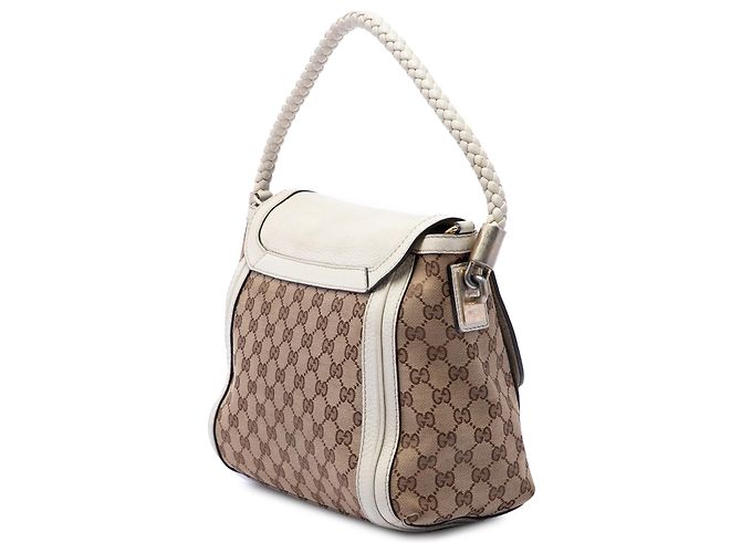 Borsa Bella Flap in tela GG beige di Gucci - vista 2