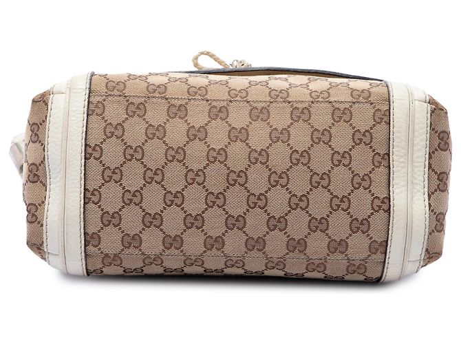 Borsa Bella Flap in tela GG beige di Gucci - vista 3