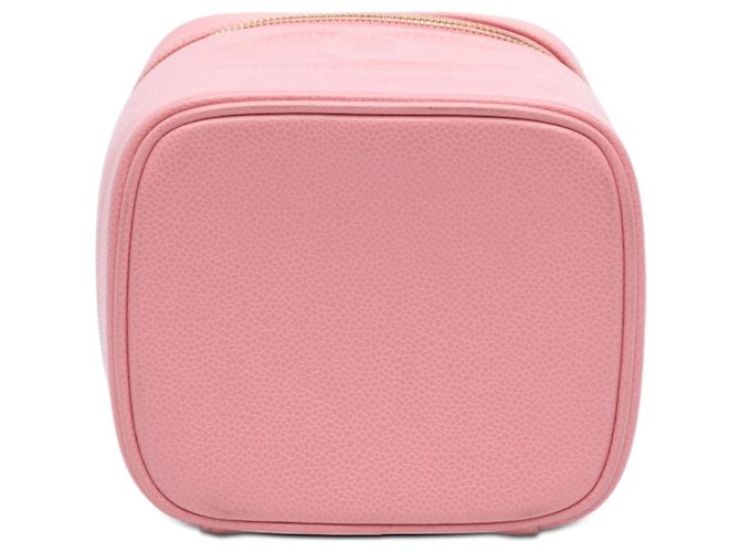 Vanity Beauty case Chanel Pink CC Caviar Rosa - vista 3