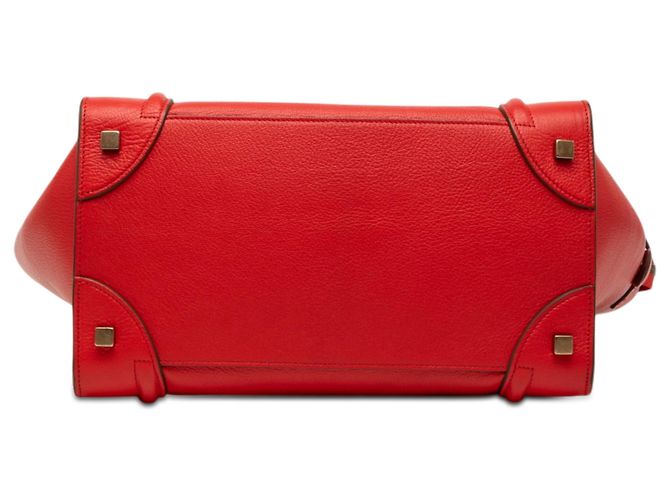 Céline Celine Mini Bicolor Leder Luggage Tote in Rot - Ansicht 3