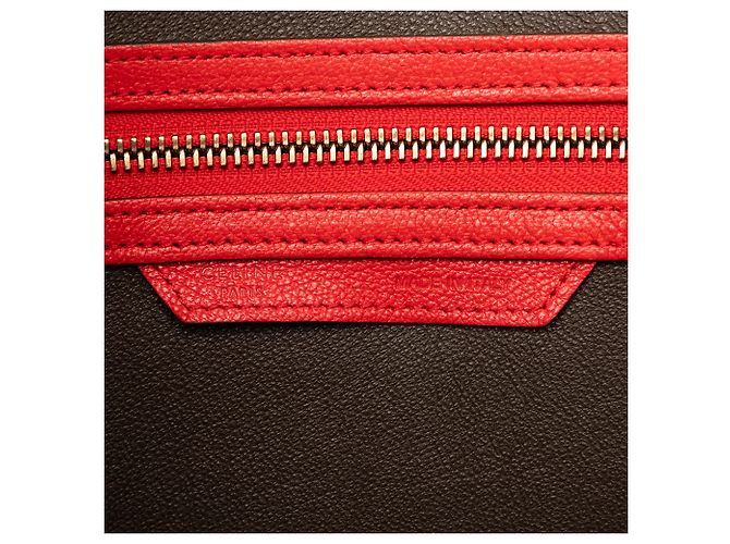 Céline Celine Mini Bicolor Leder Luggage Tote in Rot - Ansicht 5