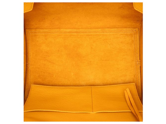 Céline Tote Celine em couro de bezerro de grão médio amarelo com nó Mostarda - vista 4