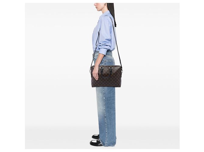 Louis Vuitton Braun Monogram Macassar Porte Documents Jour - Ansicht 6