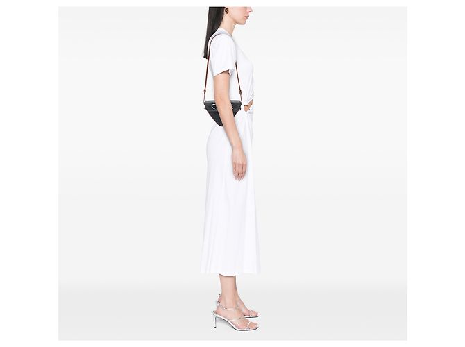 Céline Borsa a tracolla Celine Triomphe in tela rivestita marrone con logo triangle Marrone scuro - vista 5