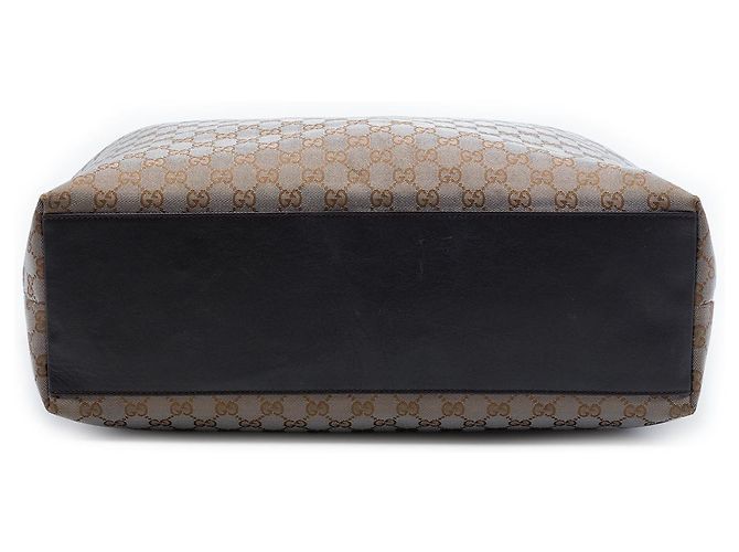 Gucci Tote aus grauem GG Canvas Braun - Ansicht 3