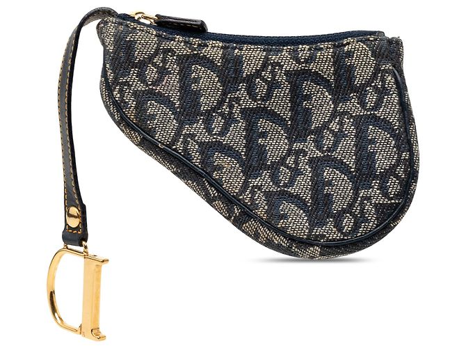 Porta-moedas Dior Blue Diorissimo Trotter Saddle da Dior Azul Azul marinho - vista 2