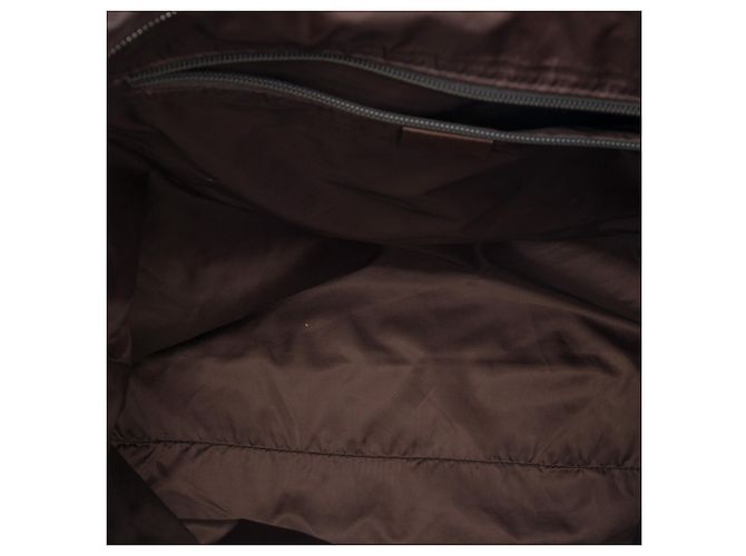 Tote en nylon web avec détails diamants marron Gucci Marron foncé - vue 4