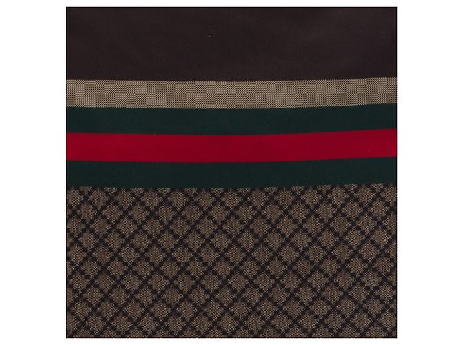 Tote en nylon web avec détails diamants marron Gucci Marron foncé - vue 6