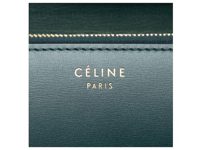 Céline Celine Green Medium Calfskin Classic Box Verde Verde scuro - vista 5