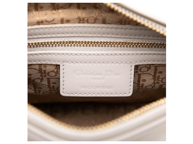 Lady Dior Cannage Dior in vernice grigio, misura Medium Marrone - vista 5