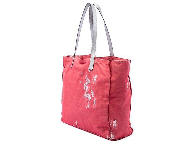 Prada Tote aus Canvas mit floralem Print in Pink - Ansicht 2