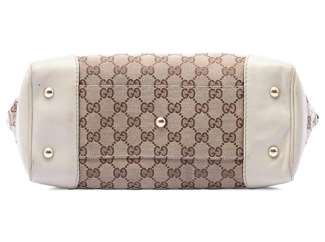 Gucci Mayfair Tote aus beigem GG Canvas - Ansicht 3
