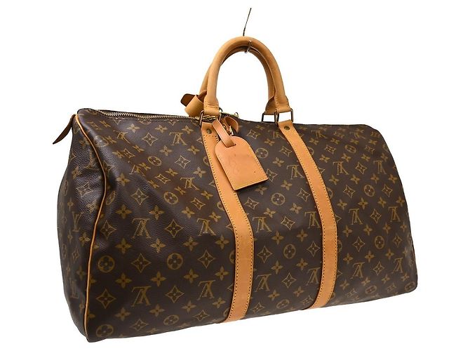 Louis Vuitton Keepall Canvas 50 Marrone - vista 2