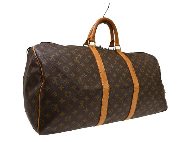 Louis Vuitton Keepall Canvas 55 Castaño - vista 2