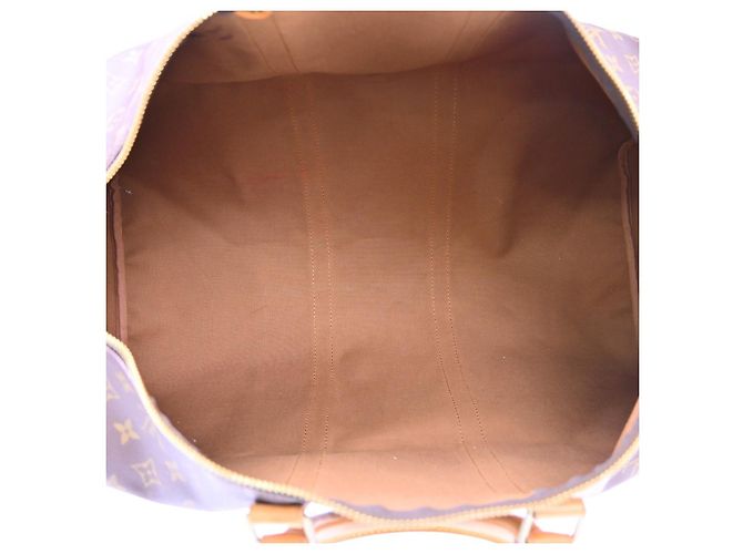 Louis Vuitton Keepall Canvas 55 Castaño - vista 3