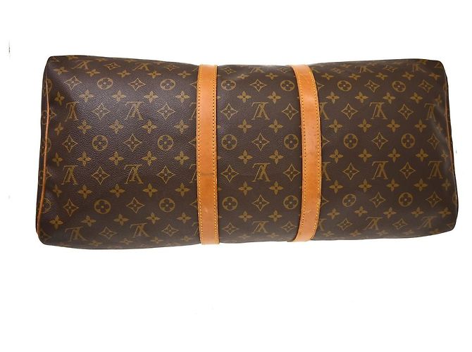 Louis Vuitton Keepall Canvas 55 Castaño - vista 7