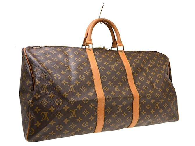 Louis Vuitton Keepall Canvas 55 Marrone - vista 2