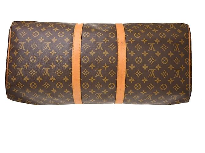 Louis Vuitton Keepall Canvas 55 Marrone - vista 7