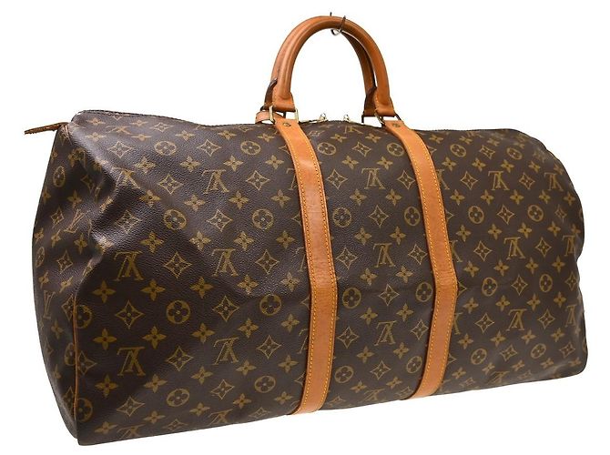 Louis Vuitton Keepall Canvas 55 Marrone - vista 2