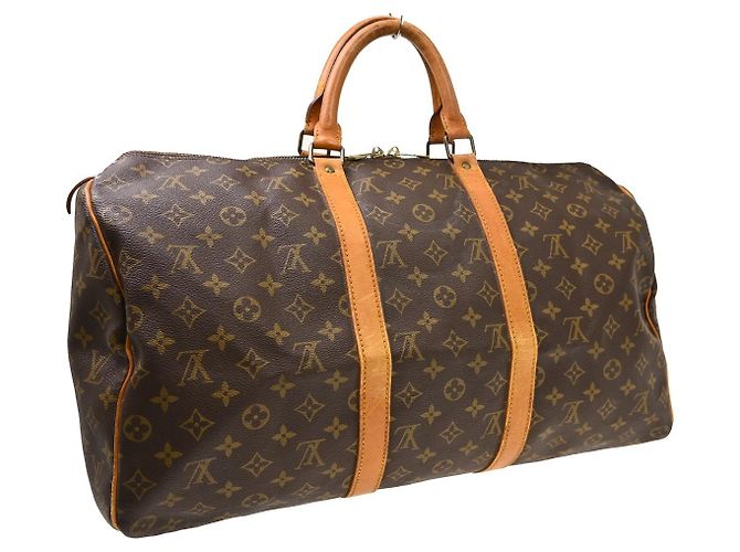 Louis Vuitton Keepall Canvas 50 Marrone - vista 2