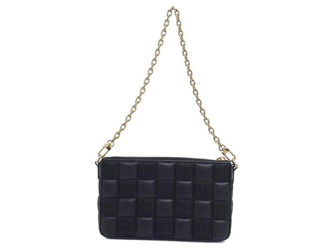 Borsa a tracolla Louis Vuitton Damier Giant Pochette Troca Nero - vista 2