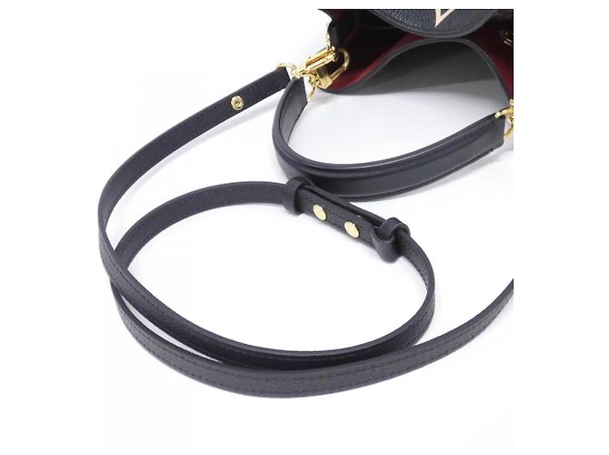 Néonoé Borsa a tracolla Louis Vuitton Bicolor Monogram Empreinte Neo Noe MM M45497 Nero Beige - vista 5