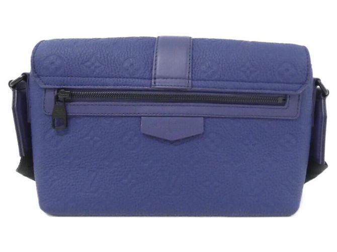 Borsa Messenger Louis Vuitton Taurillon Monogram S Cape Blu - vista 2